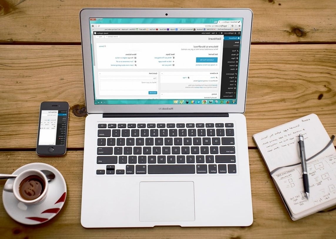 wordpress code laptop